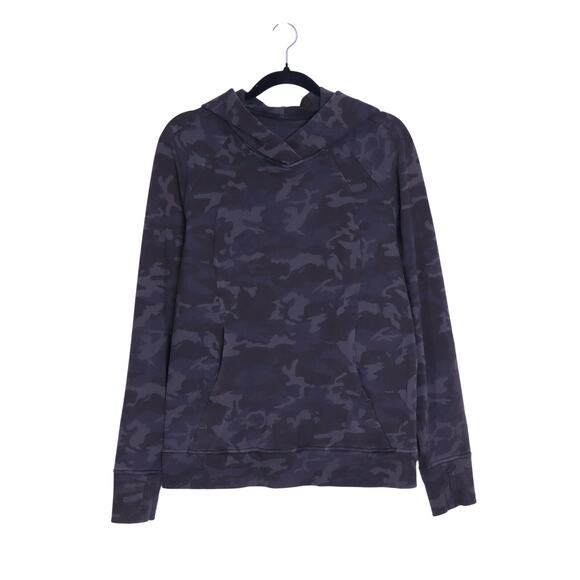 LULULEMON Scuba Hoodie Pullover Incognito Camo Multi Grey Women's 10 - Picture 1 of 8